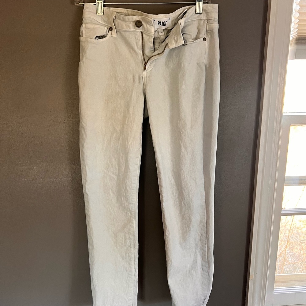 Paige Denim White Skinny Jeans